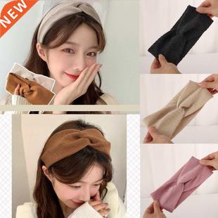 Bands Sol Top Soft Women For Hair Elastic Knot Cross Woolen