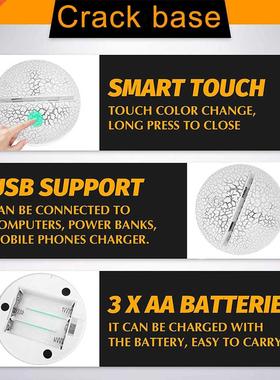 D Night Lamp Gaming Room Desk Setup Lighting Decor on the t