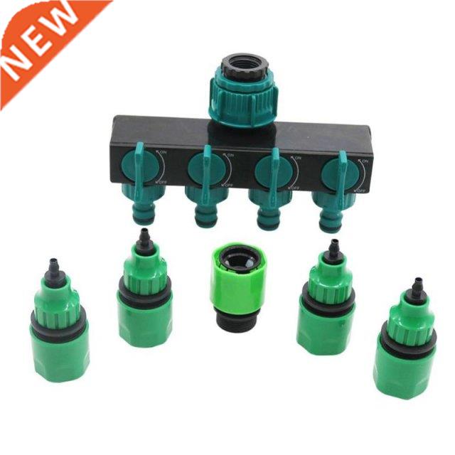 Garden Drip Irrigation 4 Way Tap Hose Splitter 4/7 8/11 Hose
