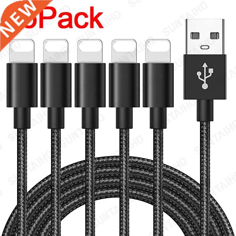 5Pack USB Cable For iPhone 12 13 Pro Max 11 XS XR 6s 7 8 5s