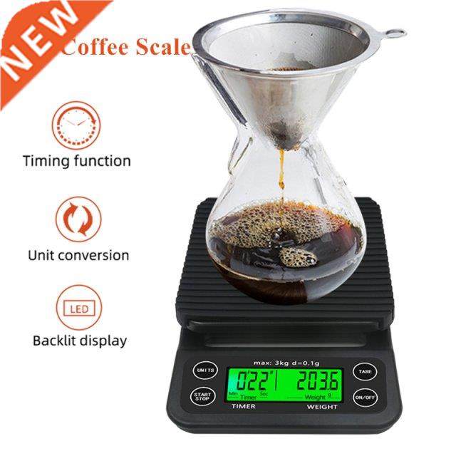 Drip Coffee Scale With Timer Electronic Scale LCD Kitchen Sc