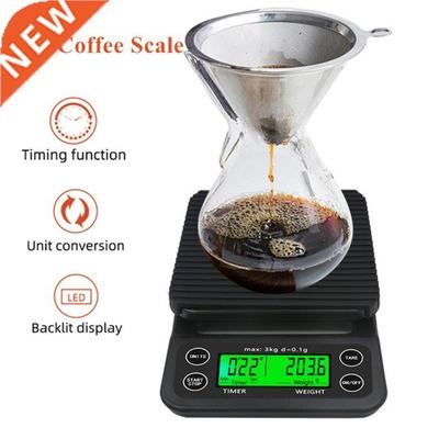 Drip Coffee Scale With Timer Electronic Scale LCD Kitchen Sc