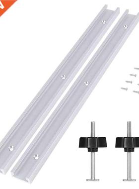 2Pcs T Track Miter Track Jig Fixture Slot and 2Pcs Metal Qui