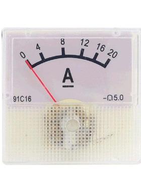 Square Shape Current Test Mechanical Pointer DC Amperemeter
