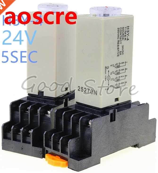 1SET H3Y-4 0-5Sec 24V Time relay power delay controller ST6
