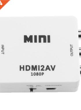 HD 1080P Mini HDMI2AV Video Converter BOX for PC/PS/VCR/DVD
