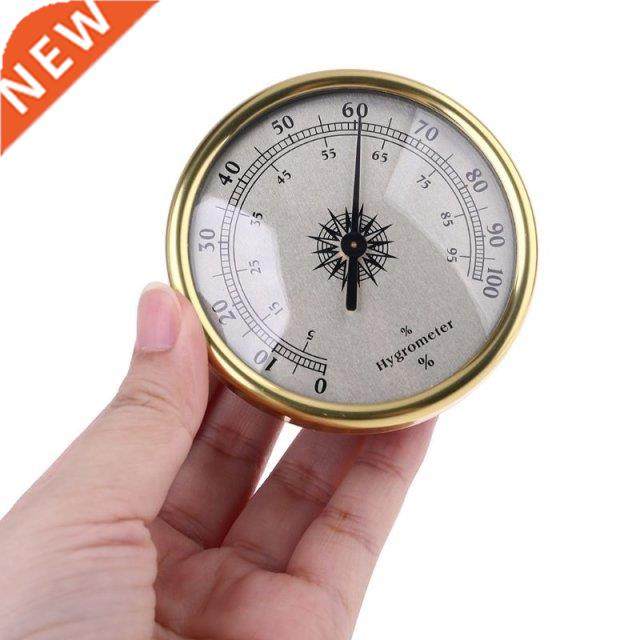 72mm Round Gold Hygrometer Humidity Meter Gauge Ring Surface