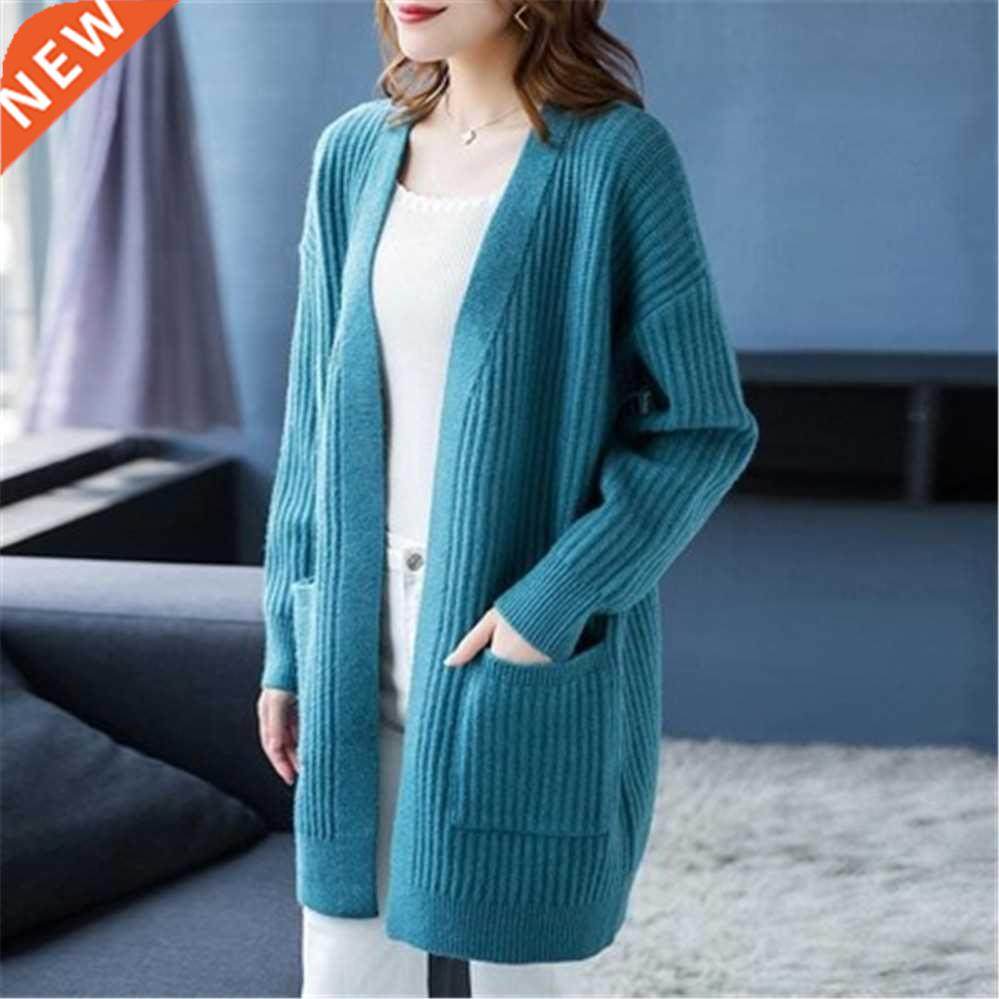 Elegant Spring Female Cardigans Long Sleeve Casual Knitted