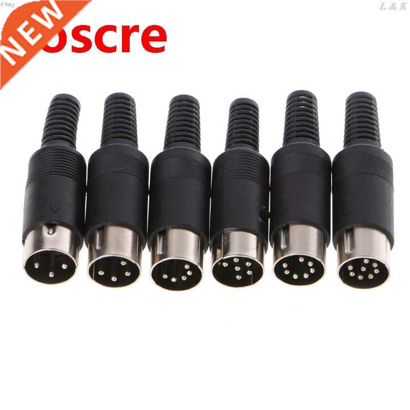 1Pc Male DIN Plug Socket Connector 3/4/5/6/7/8 PIN Chassis C