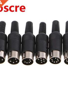 1Pc Male DIN Plug Socket Connector 3/4/5/6/7/8 PIN Chassis C