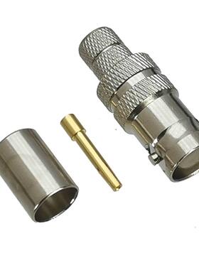 1Pcs Connector BNC Female jack Crimp For RG5 RG6 LMR300 Cabl