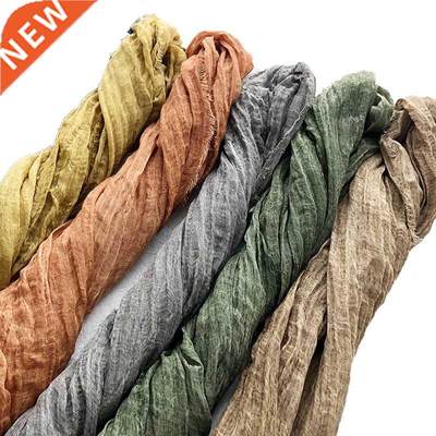 Japanese Style Linen Cotton Tassel Scarf Men Scarf For Bufan