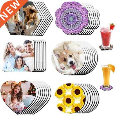 42Pcs Sublimation Coasters Blank Heat Transfer Cup Coaster,H