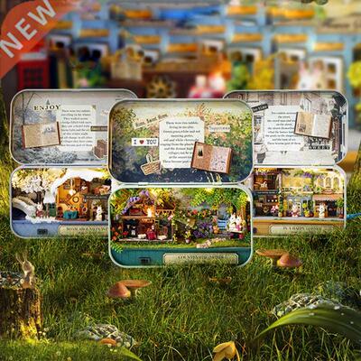 Box Theater DollHouses Wooden Doll House Miniature Home Nost