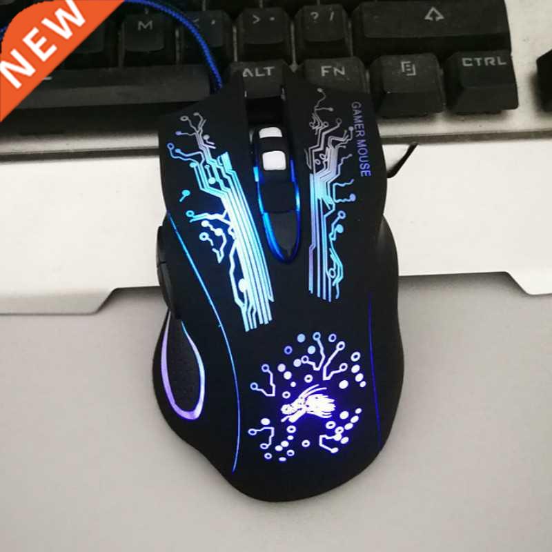 Wired Computer Mouse Gaming Mouse USB 4000DPI 6 Buttons Ergo