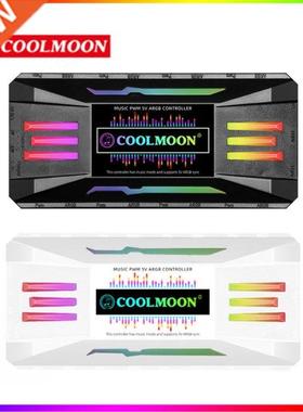 CoolMoon ARGB Controller Pin PWM 4-Pin Pc Music Fan 5v 3-Pin