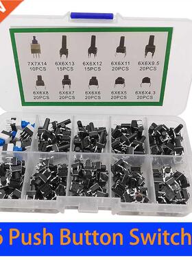 180Pcs/Box 10 Type 6*6 Micro Touch Switch Push Button Switch