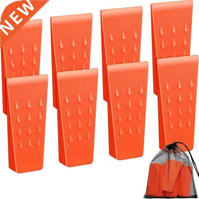 8 Pieces 5.5 Inch Tree Felling Wedges Spiked Wedge Plastic W