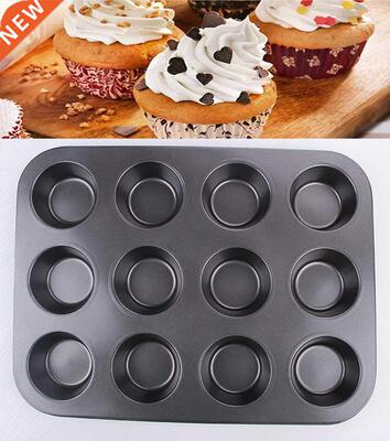 12 Hole Cupcake Baking Tray Nonstick Cake Baking Mold Muffin