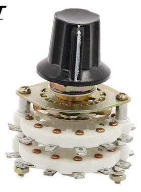 2P8T 2 Pole 8 Position 2 Deck Band Channel Rotary Switch Sel