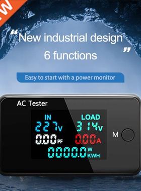 KWS-AC305 AC Power Monitor 6 in 1 LCD Digital Dual Voltage C