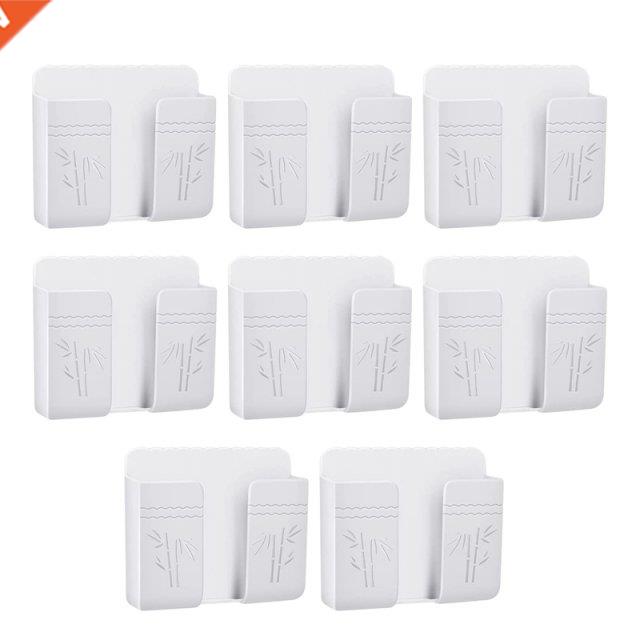8 PCS Wall Mount Mobile Phone Plug Holder Self-Adhesive Cell
