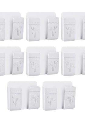 8 PCS Wall Mount Mobile Phone Plug Holder Self-Adhesive Cell
