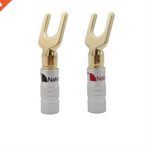 Plug Audio Post Binding Connector Banana Brass Type 2Pcs