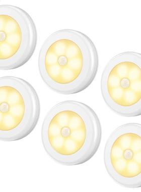 JXSFLYE Motion Sensor Light, Cordless Bttery Powered 6 LED