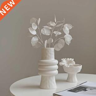 Home Vase Ornaments White Flower Nordic Vegetarian Ceramics