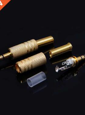 10 Pcs Gold Plated .5mm 2 Ring P Stereo Jack Plug Cable So