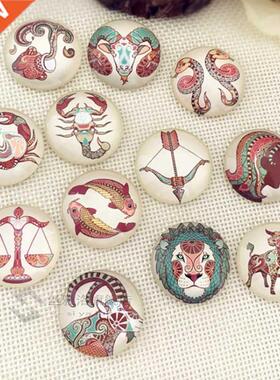 *12 constellation Different Styles glass Mosaic Printed Pict