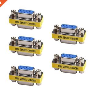 Male Fem Stecker Adapter RS232 DB9 Pin And 5Pcs Serial lot