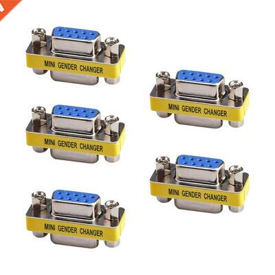 5Pcs/lot DB9 9 Pin RS232 Stecker Adapter Serial Male And Fem