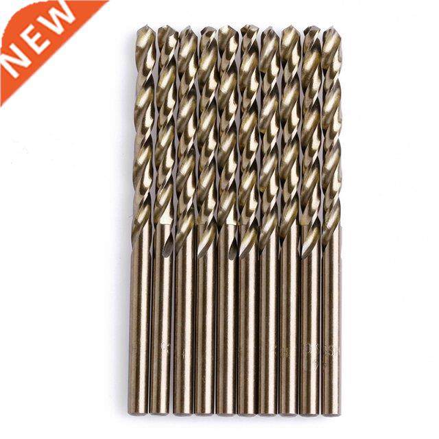 10Pcs 4mm M5 Triangle Shank HSS-Co Cobalt Twist Drill Spira
