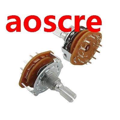 2 pcs AC 125V 0.3A 250V 0.6A 1 Pole 12 Positions 1P12T/2P4T/