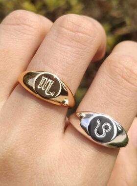 Minimalist 12 Constellation Rings for Women Zodiac Sign Cute