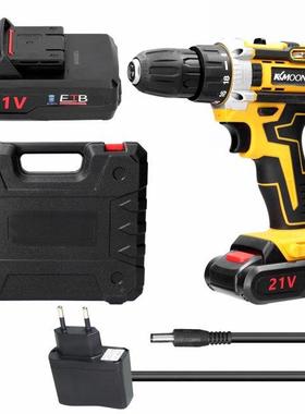 21V Cordless Electric Drill Brush Motor 2 Speeds Adjustment