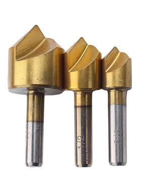 3pcs Single Blade Chamfer Countersink 1/4
