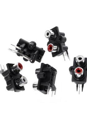 5 Pcs PCB Mount 2 Position Stereo Audio Video Jack RCA Femal