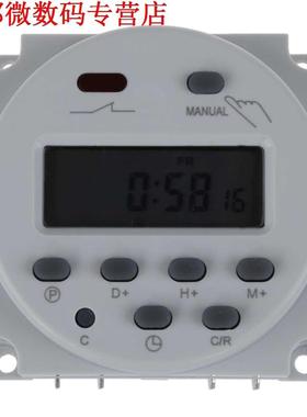 LCD programmeerbare tijdschakelaar 16A AC 220-240 Wit