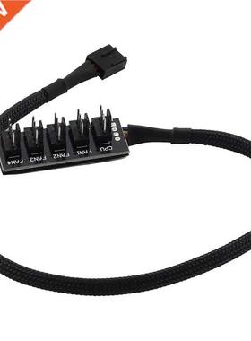 Host Case PC Cooler Fan Power Cable 1 Female to 5 Male 4Pin