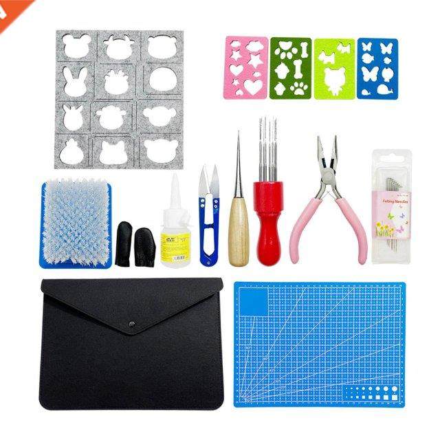 Needle Feltng Starter Kt Applque Mold Crafts Wool Felt Mo