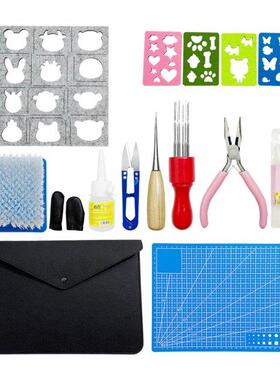 Needle Feltng Starter Kt Applque Mold Crafts Wool Felt Mo