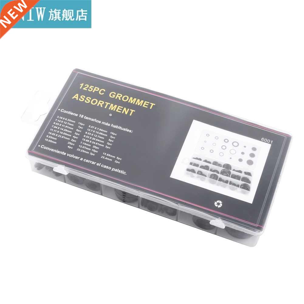 125pcs 18 Sizes Rubber Grommet Firewll Hole Plug Electricl