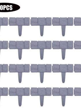 5/10/20 Pcs mtaton Stone Effect Lawn Fence Gardenng Edg