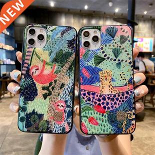 Chic Cute Cartoon Anime Sloth Leopard Silicone Case For iPho