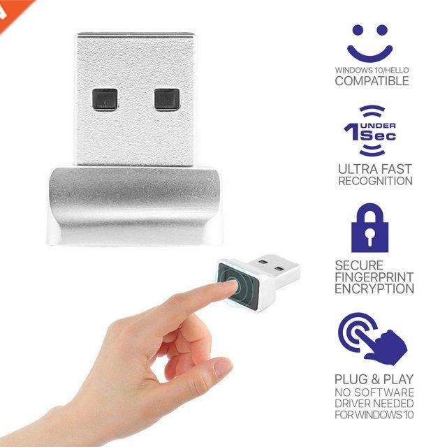 1Pc USB Fingerprint Reader For Windows Security Key Biometri
