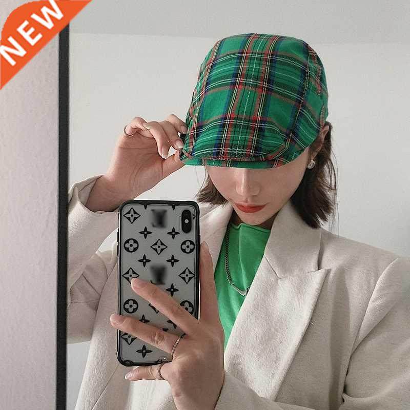 2021 French Artist Plaid Berets Hat Newsboy Caps Gatsby Hats