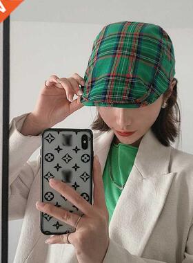 2021 French Artist Plaid Berets Hat Newsboy Caps Gatsby Hats